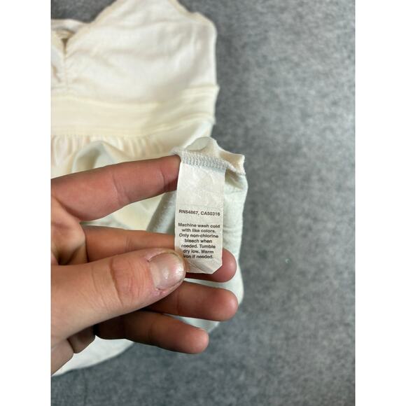 Y2K Hollister Babydoll Spaghetti Strap Blouse Womens XS White Coquette Ruffles - Picture 8 of 8